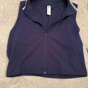 90 Degree By Reflex Navy Zip-Up Tank Top